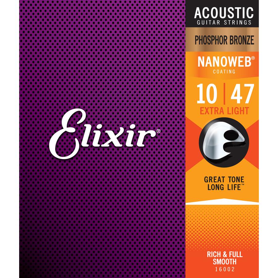 CORDE ELIXIR 16002 Acoustic Phosphor Bronze NANOWEB 010-047