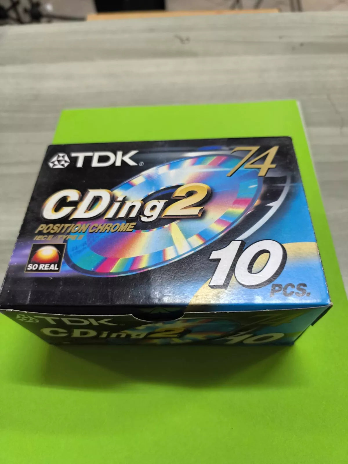 tdk cding2 position crhome 74 pack 10 pezzi box new