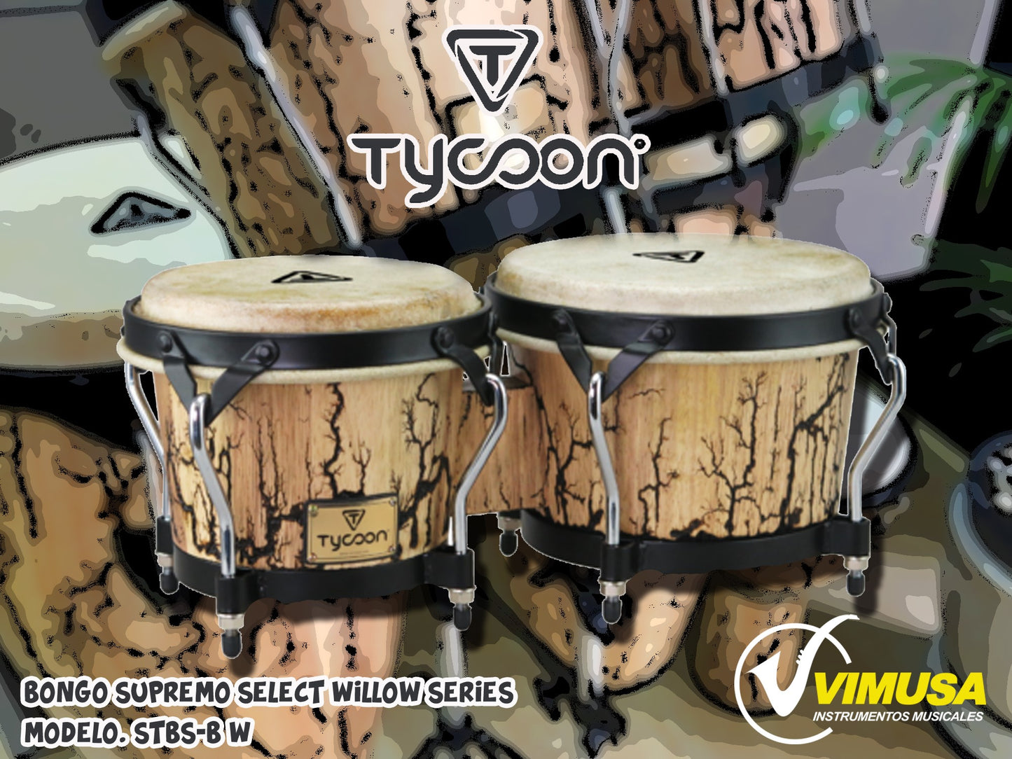STBS-B-WI Tycoon willow TY STBS-B-WI bongos