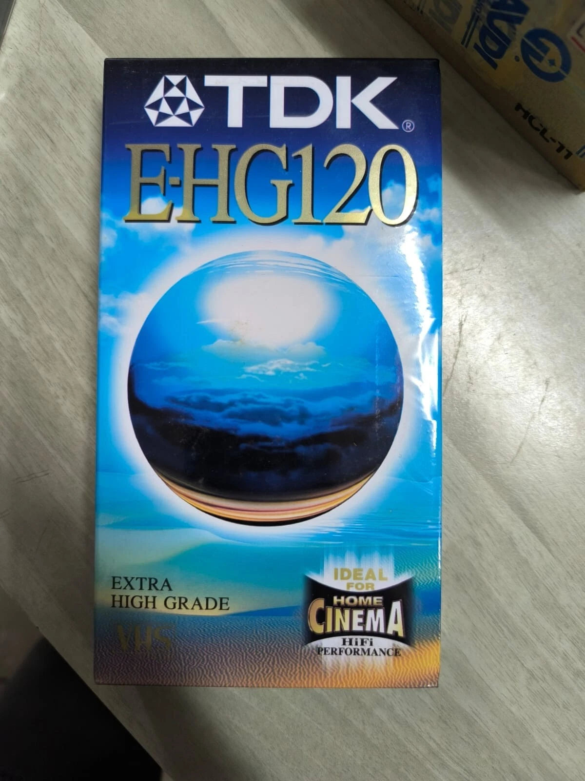 Videocassetta Vergine Nuova Sigillata TDK E HG 120-VHS Extra High Grade-Vintage