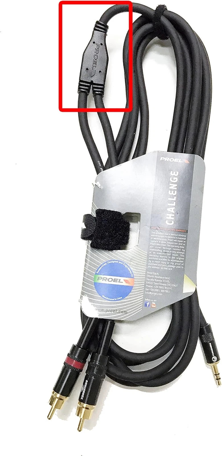 CHLP215LU5 - Cavo a Y Jack Stereo 3,5Mm 2X Spina RCA 5Mt