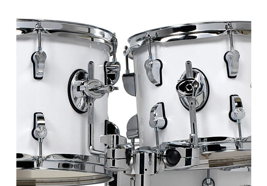PDP Mainstage 5-piece Complete Drum Set with Hardware & Paiste Cymbals - Gloss White