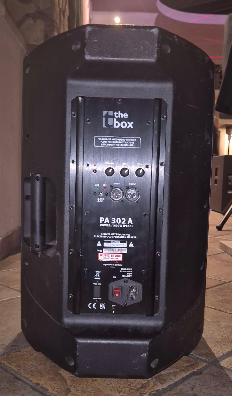 the box PA 302 A cassa attiva woofer da 12
