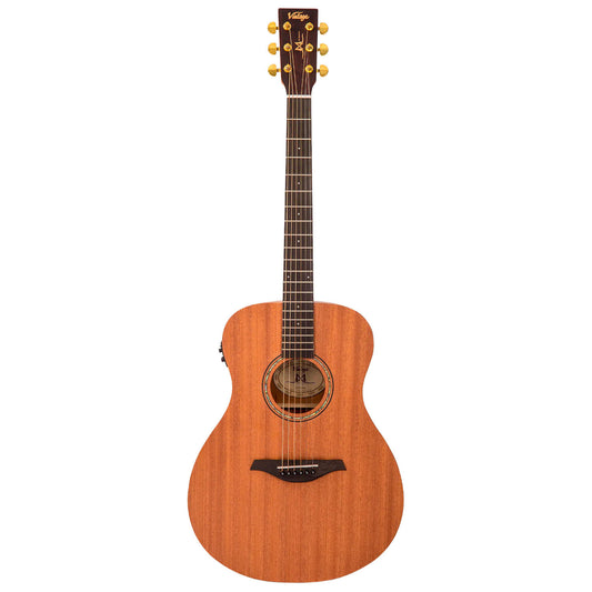 VINTAGE VIN-VE300MH VE300 Folk Satin Mahogany  chitarra acustica