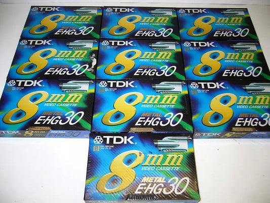 TDK E-HG 30 02 VIDEOCASSETTE NUOVE SIGILLATE 8mm