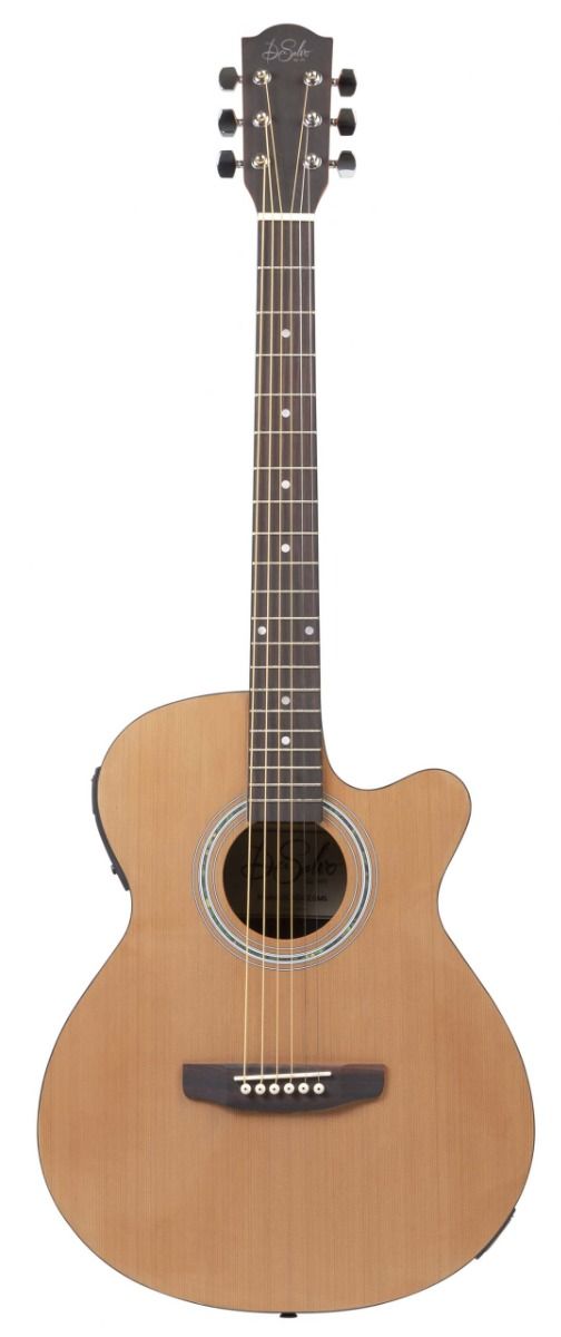 De Salvo AG3CEQMJ Mini Jumbo Chitarra Acustica Natural Elettrificata