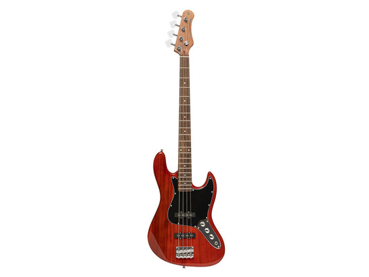 STAGG Basso Elettrico J Style 4 Corde Fiesta Red