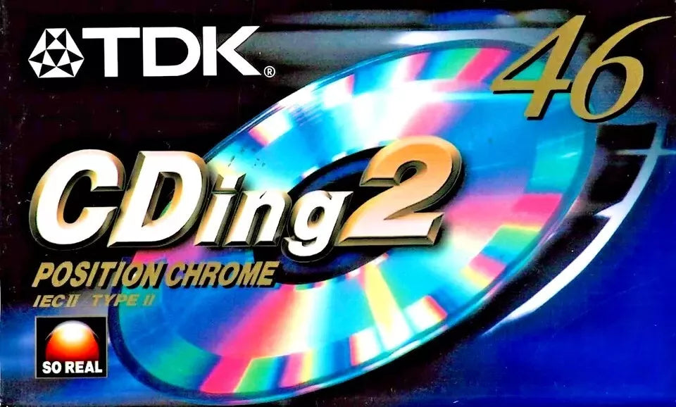 TDK CD ING 2 type 2 46 minuti - AUDIOCASSETTA NUOVA POSITION CHROME FOR CD