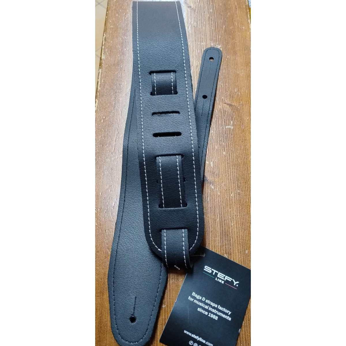 STEFY LINE Tracolla in Ecopelle imbottita per Chitarra e Basso 6,5 cm