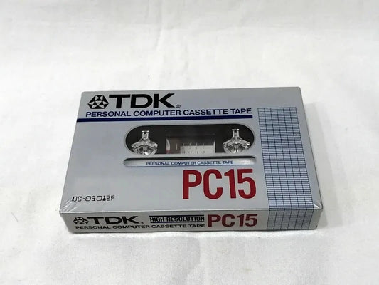 TDK DATE STORAGE COMPUTER TAPE PC15 TDK CASSETTE VINTAGE SEALED ANNI 70 MADE IN
