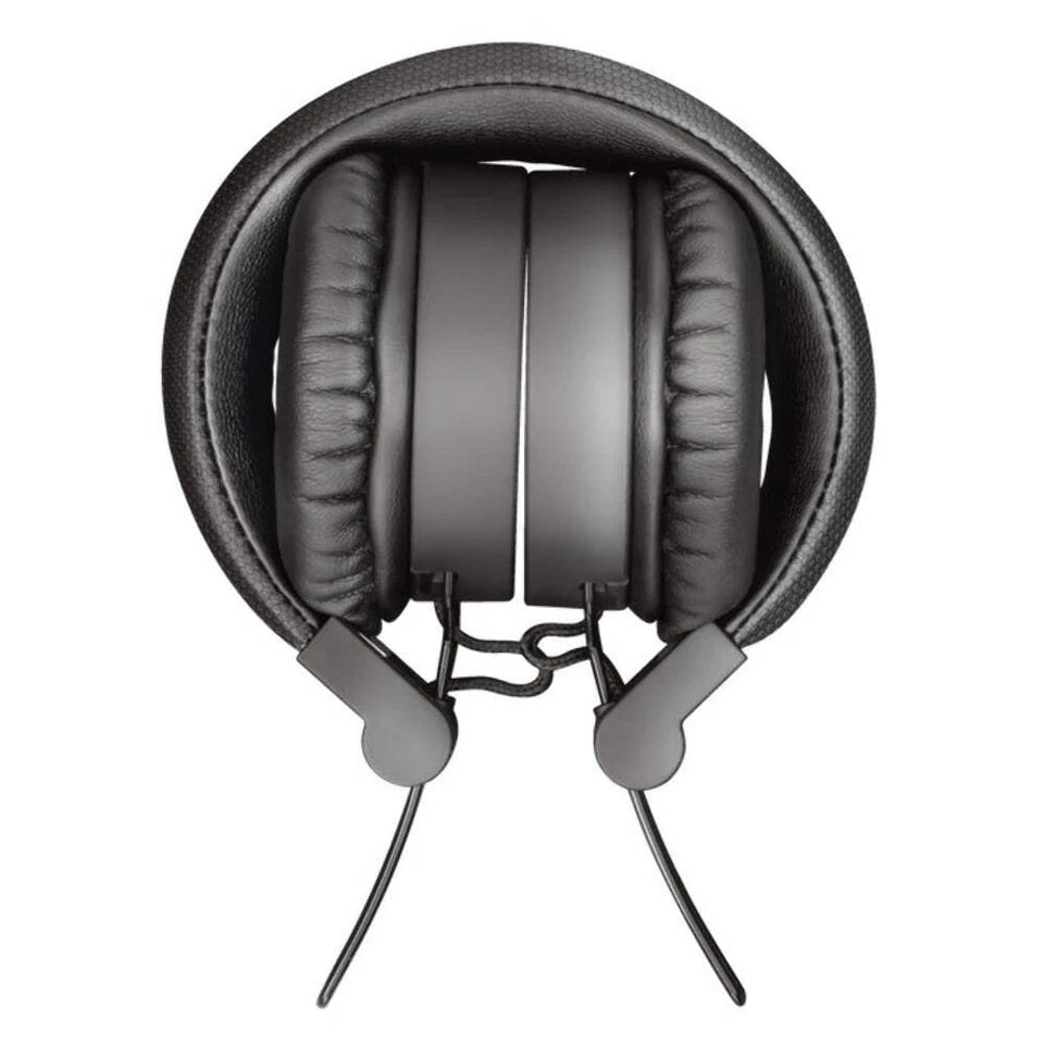 TRUST TONES CUFFIE BLUETOOTH SENZA FILI WIRELESS PIEGHEVOLI SMARTPHONE PC NERA