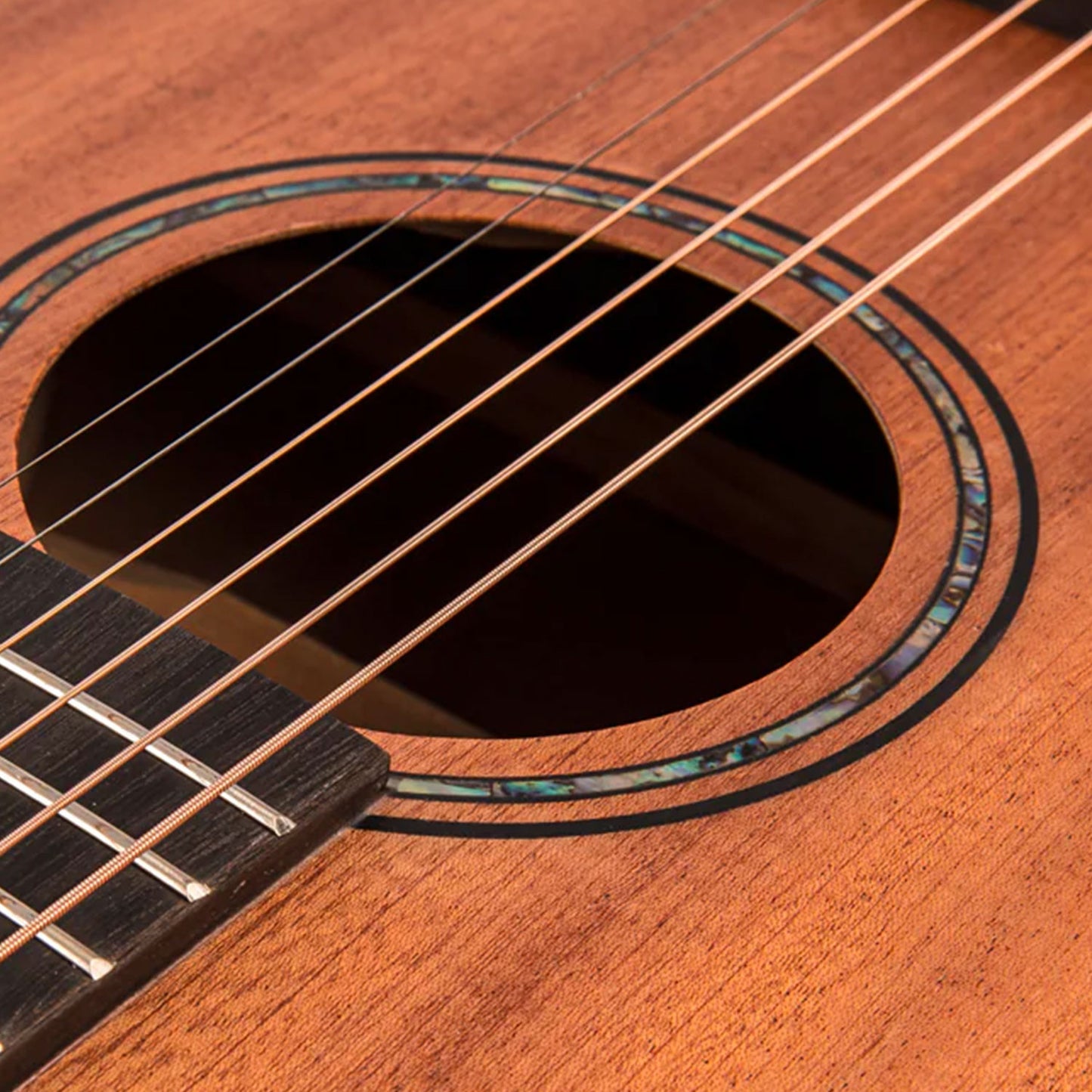 VINTAGE VIN-VE300MH VE300 Folk Satin Mahogany  chitarra acustica