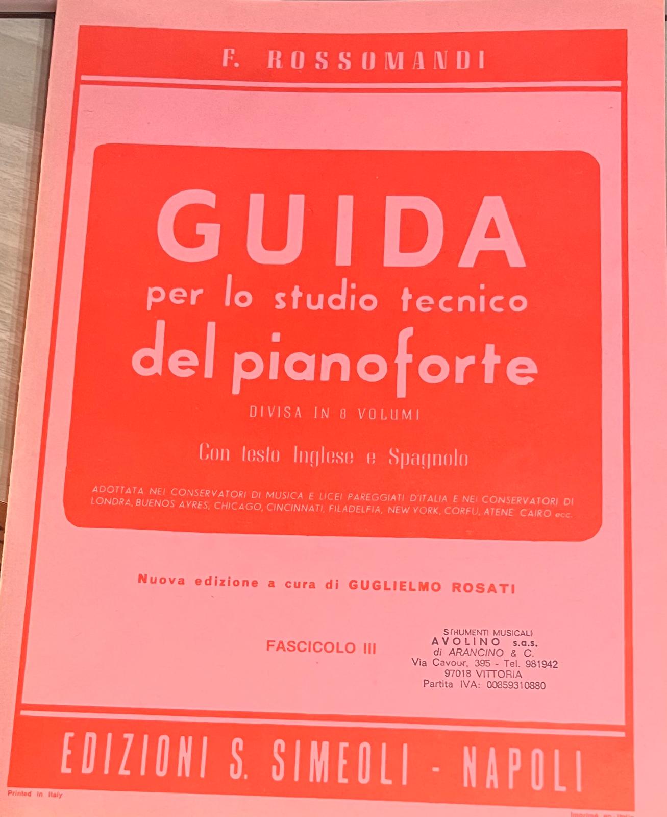 Guida per lo studio del pianoforte - Fascicolo 3 - F. Rossomandi