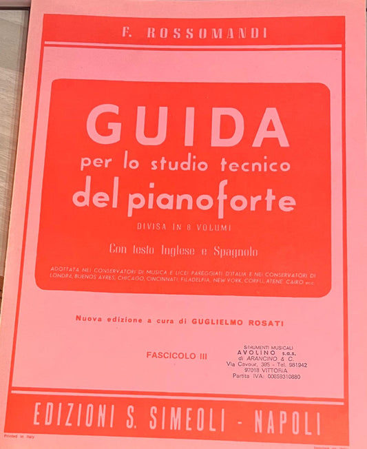 Guida per lo studio del pianoforte - Fascicolo 3 - F. Rossomandi