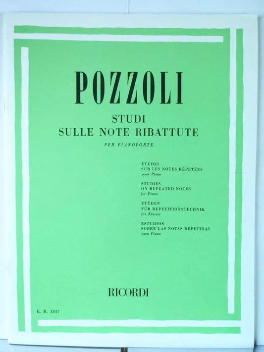 Pozzoli - Studi sulle note ribattute - Per pianoforte