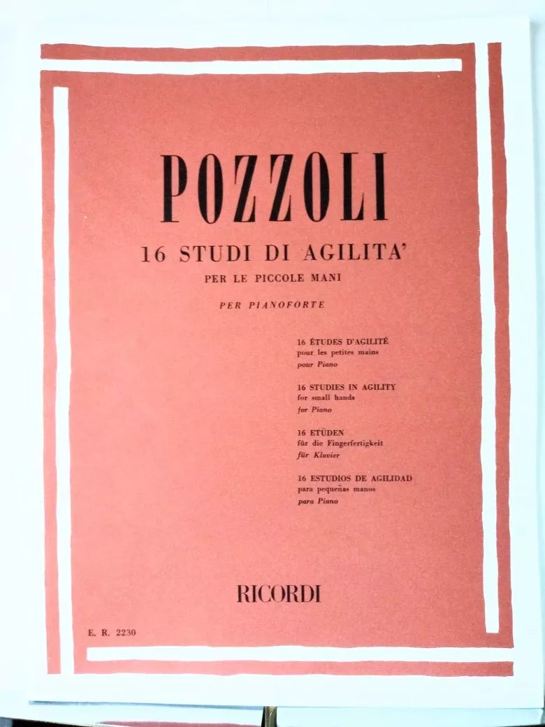 Pozzoli - 16 studi di agilità - per piccole mani - Per pianoforte