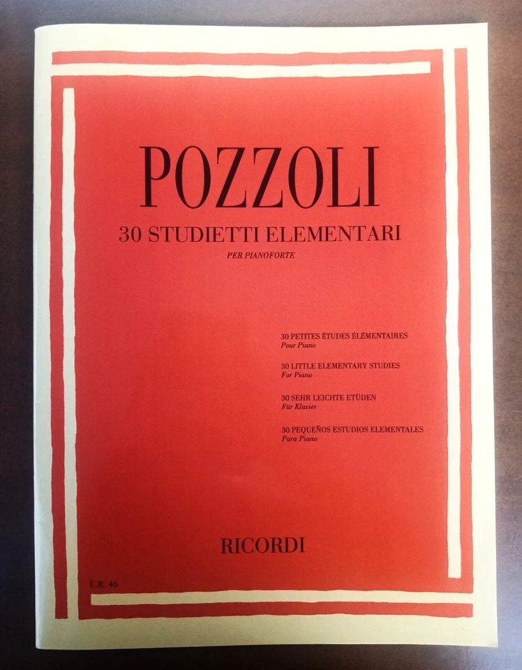 Pozzoli - 30 studietti elementari - Per pianoforte