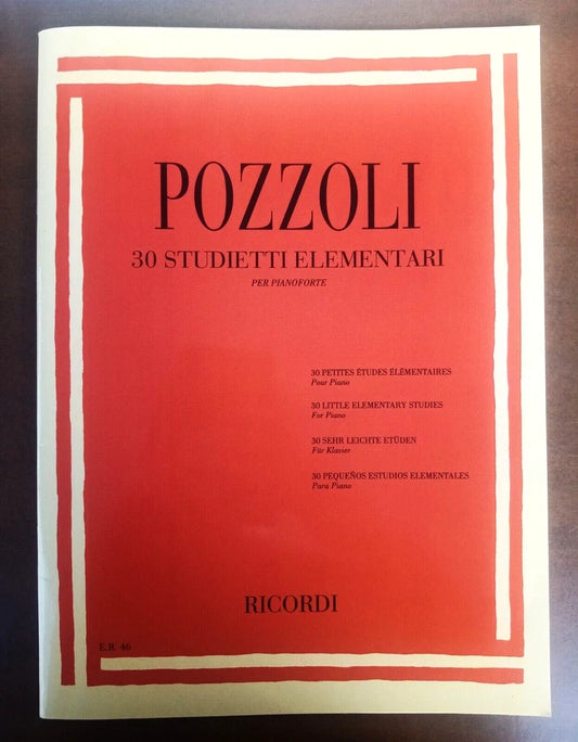 Pozzoli - 30 studietti elementari - Per pianoforte